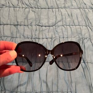 Kate Spade Black Sunglasses with Gold Accents new!